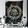 Psychedelic Viking Symbols Tapestry Wall Hanging Witchcraft Hippie Tapiz Dorm Background Fabric Home Decor