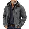 Men's Solid Color Zipper Pocket Hooded Sweatshirt Jacket Cardigan Men's Casual Jacket Cardigan