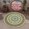 Богемный круглый ковер с цветочным дизайном, противоскользящий коврик для пола, домашний декор, мягкий коврик для гостиной, спальни, кухни