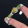 Sisters Day Sale Polychrome Jasper Stone Peridot Art Deco Boho Bangle 925 Silver