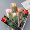 50Pcs Single Rose Sleeves Flower Wrapping Bag Bouquet Packaging Bags Clear Cellophane Floral Wrappers For Valentine'S Day