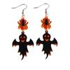 Heart Halloween Earrings Spider Pumpkin Dangle Earrings Trendy Cute Ghost Ear Studs  Unisex