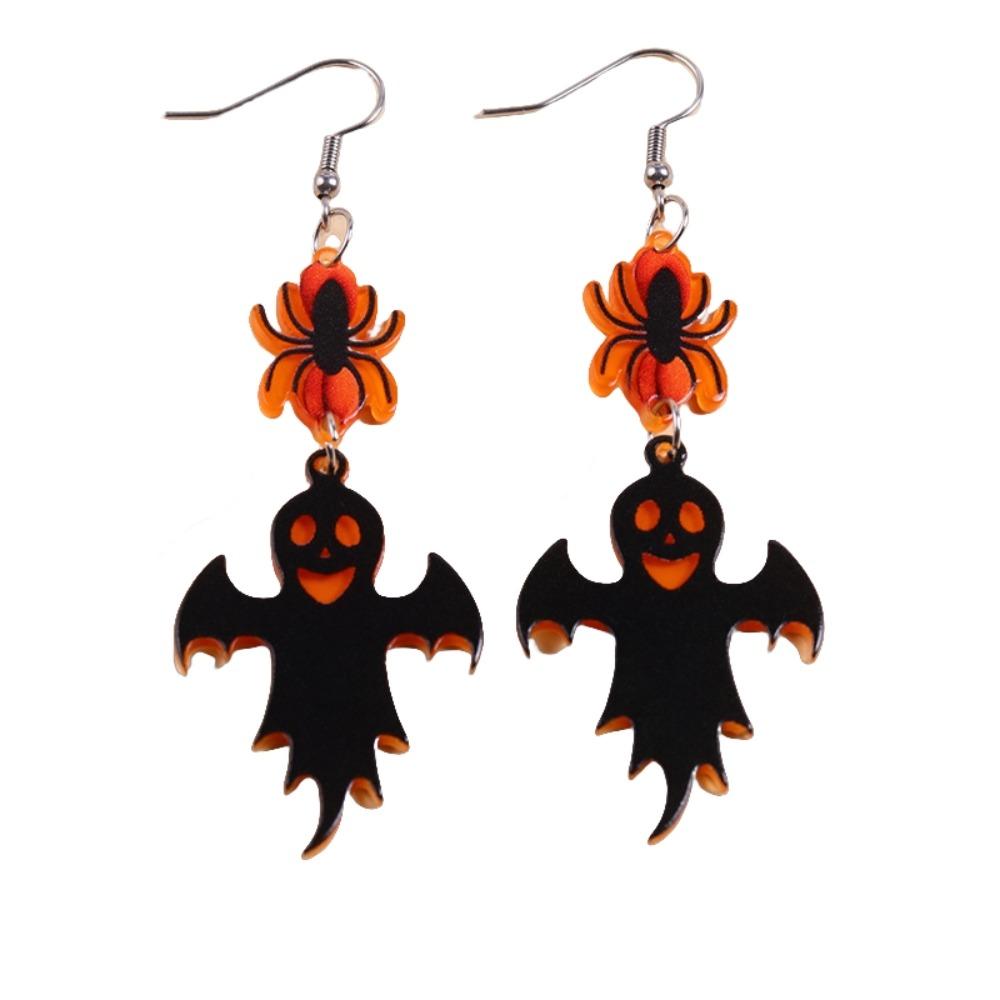 Heart Halloween Earrings Spider Pumpkin Dangle Earrings Trendy Cute Ghost Ear Studs Unisex