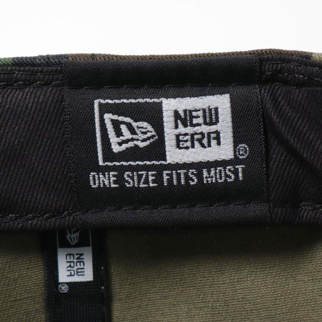 (New Era) NEW ERA Cap Snapback 9FIFTY FLAT BILL Woodland Camo Camouflage Pattern FREE (Size Adjustable)