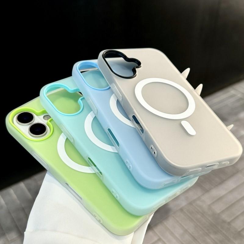 Конфетный Матовый Чехол для Magsafe для For Iphone 17 Air 16 15 14 13 12 Pro Max 11 16Plus 16E SE4 17Pro Магнитный Прозрачный 2 В 1 Чехол