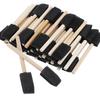 50Pcs Foam Brush Black Sponge Wood Handle Paint Brush Children Drawing Graffiti Tools