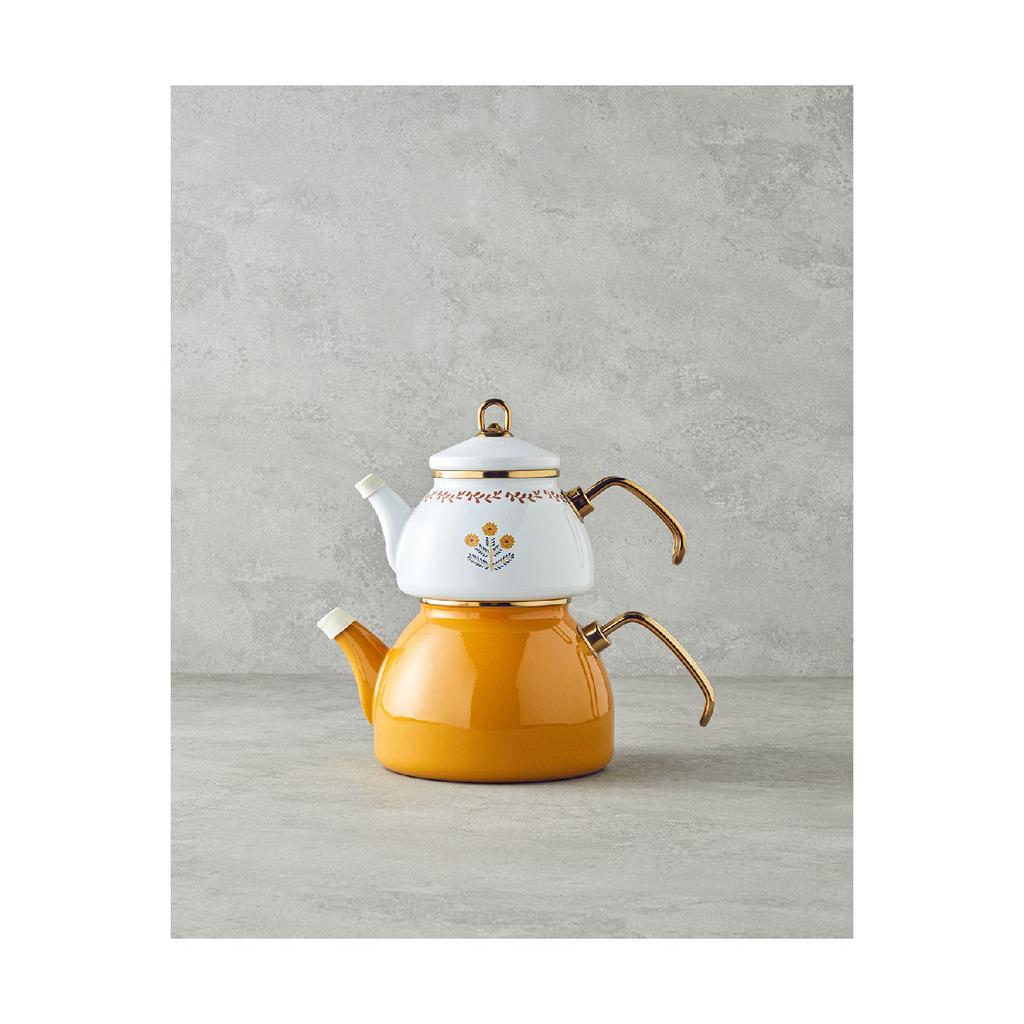 Ornate Retro Enamel Teapot 1.1 Liter 2.3 Liter Blue