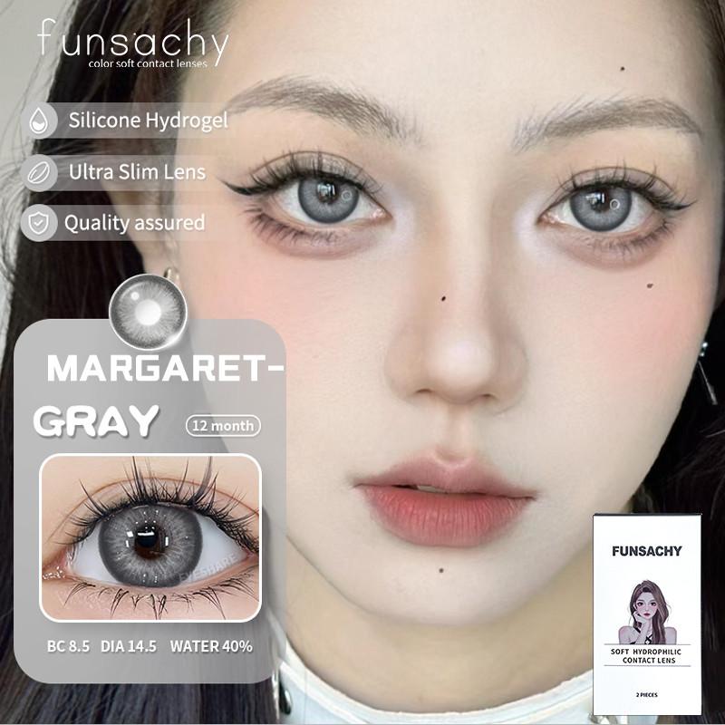 FUNSACHY Новые цветные контактные линзы для глаз 1 пара Натуральные модные контактные линзы Сине-серые линзы для глаз Ежегодная косметика для учеников