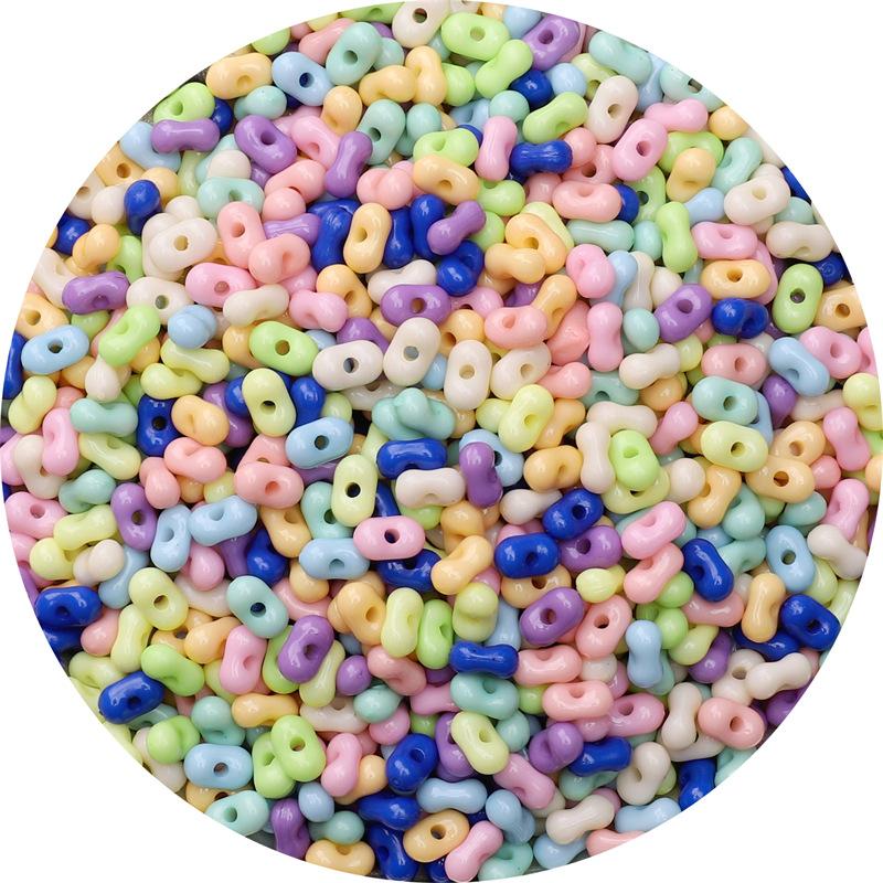 Бусины для браслетов ручной работы Акриловые однотонные бусины в форме арахиса Бусины для ожерелья Полуфабрикаты для нитей Украшения ручной работы своими руками Аксессуары Материалы для аксессуаров