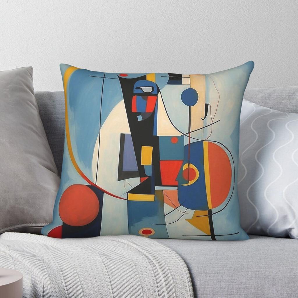 Wassily Kandinsky Spectrum Square Pillowcase Polyester Linen Velvet Creative Zip Decorative Room Cushion Cover 18"