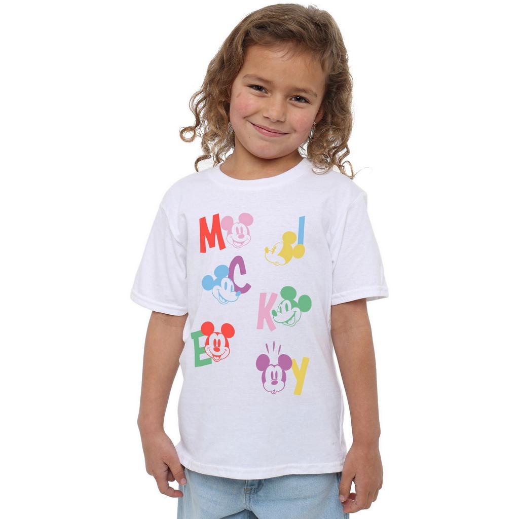 Disney Girls Mickey Mouse Letter T-Shirt