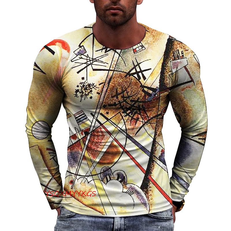 Футболка с 3D-принтом от World Famous, абстрактное искусство, для мужчин и женщин, уличный хип-хоп, с круглым вырезом и длинным рукавом, модная повседневная верхняя статья