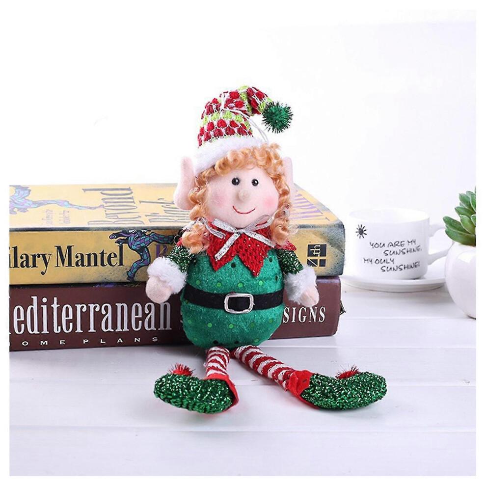 Christmas Long-legged Elf Doll Lovely Christmas Elves Plush Toy Creative Christmas Desktop Decoration