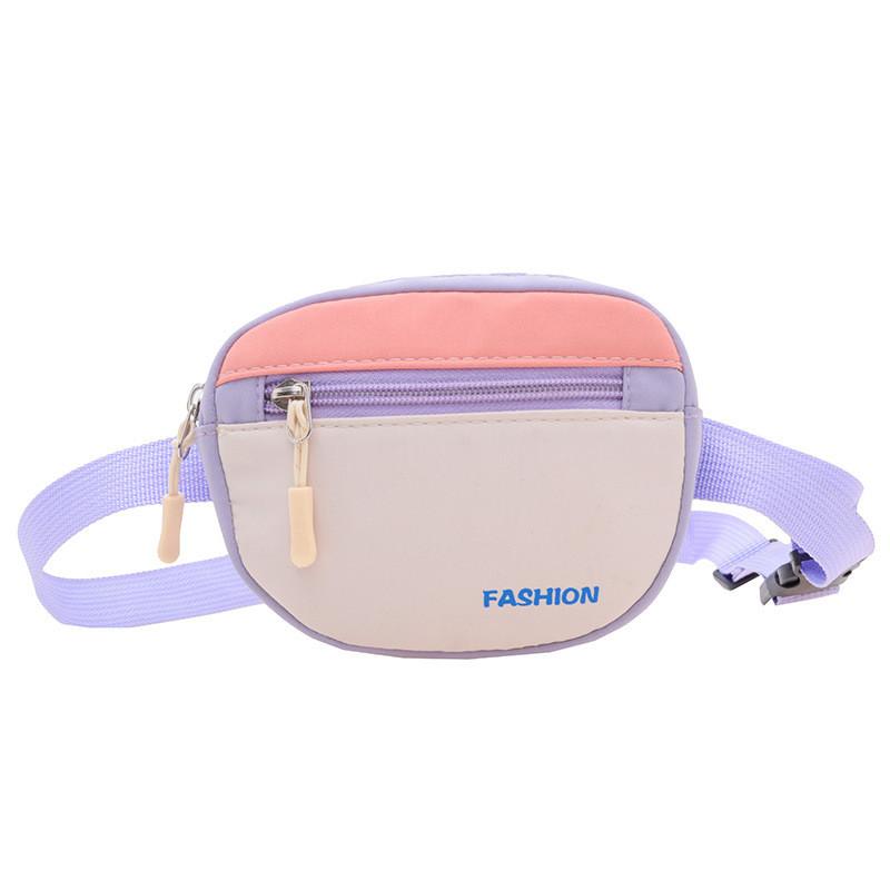 Modern Kids Casual Sling Bag Adorable Large Capacity Chest Bag In Green Pink Blue And Purple For Everyday Use