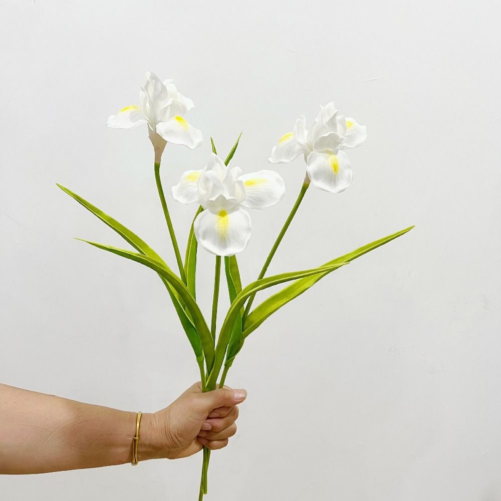 Real Touch Simulation Iris Flower PU Fake Flower Hotel Home Living Room Decor