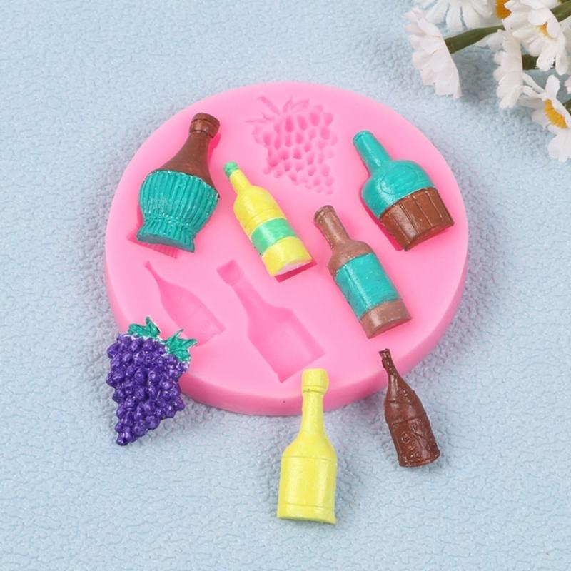 Силиконовая форма для конфет в виде винной бутылки Набор Термостойкие материалы Для легкого приготовления десертов Креативный кухонный незаменимый аксессуар