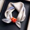 Pure Silk Scarf Women Neck Square Headband Scarves Bandana  Fashion Hijab Poncho Scarves Pashmina  Female Foulard 53Cm
