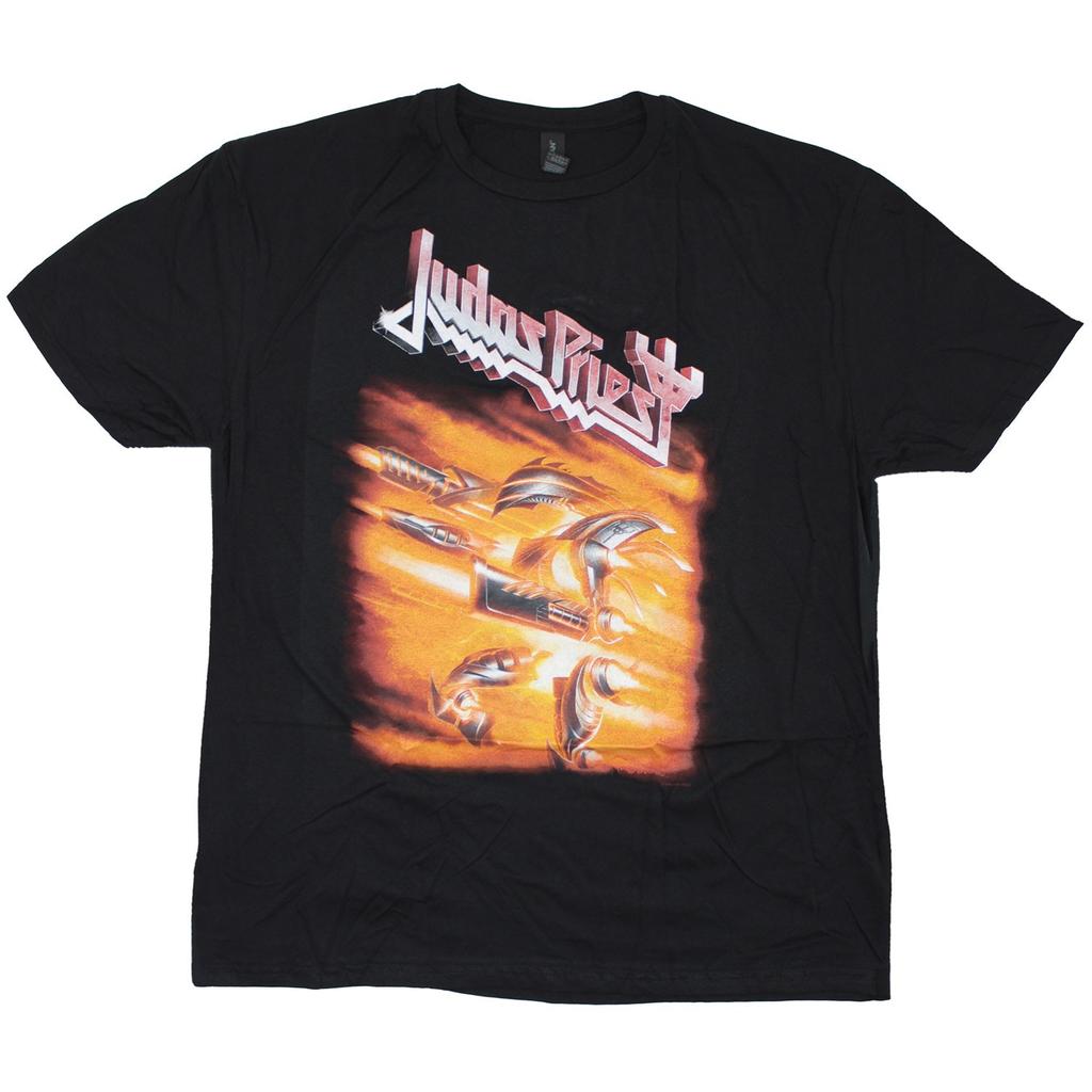 Men's Judas Priest Firepower Slim Fit T-shirt Large Black