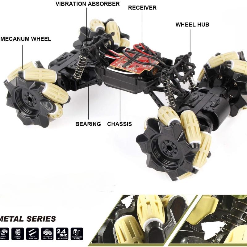 Remote Control Car, 1:16 Drift RC Cars 360° Rotating 4WD 2.4Ghz Gesture Sensor Watch Monster Truck for Kids Stunt Climbing Car Rechargeable Batteries