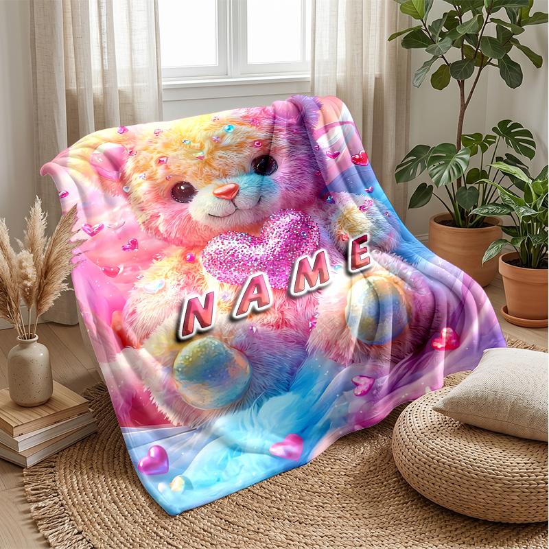 Girl and magical unicorns Theme blanket Lightweight Warm Flannel Blanket Decorative Throw Blanket for Home Decoration