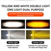 Мотоциклетный мини-фара дальнего света Dual Colo LED двухцветный прожекторный луч противотуманные фары противотуманные фары аксессуары 9-36 В квадроцикл скутер мото