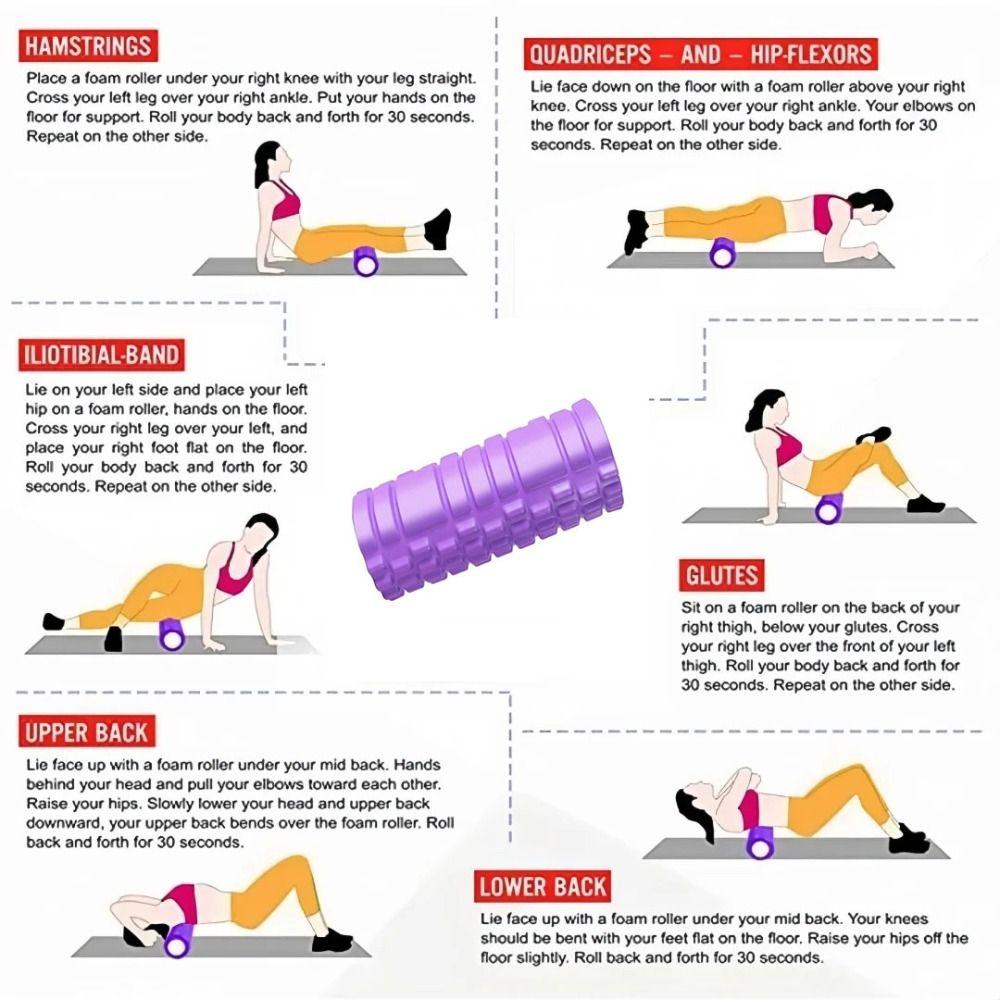 EVA Foam Yoga Foam Roller High Density Fitness Yoga Column Lightweight Fitness Back Roll Exercise