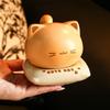 Cartoon Ceramic Dental Swab Tube Cat Shape Cotton Swab Jar Floss Stick Organizer Home Decor