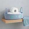 Oval Cotton Rope Storage Basket Shell Starfish Embroidery Toilet Paper Basket  For Home