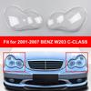 Headlight Lens Shell Plastic Cover Left + Right For 2001-2007 Benz W203 C-Class