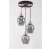Marlo 3-piece Black Antique Smoke Glass Pendant Chandelier