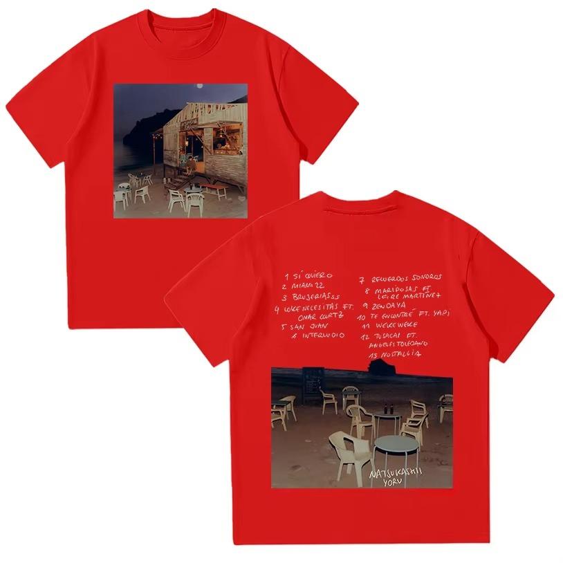 Ностальгическая Ночь Футболка Рэпер Альбом Мерч Футболка Мода Хип-Хоп Футболка с Коротким Рукавом Унисекс Хлопок Осень и зима нижнее белье