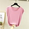 Modal Sleeveless T-shirt for Women Summer Wear Base Round Neck Loose Oversized Solid Color Slimming Top T-Shirts
