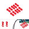10 x Велосипедные S-образные клипсы с отверстиями для пряжек, направляющие для тросов тормоза и переключения передач, направляющие для шлангов(красный)