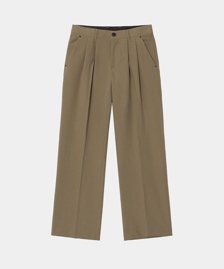 MAISON MINED Брюки с двумя складками широкие Saint Бежевые