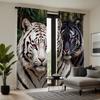 2 шт. HD белая сибирская тигровая декоративная занавеска White tie цифровая печатная занавеска для украшения дома в стиле украшения гостиной