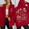 Beautiful Flower Clusters Printing Women Zipper Hoodie Vintage All-Match Hoodies Street Streetwear Autumn Tracksuit