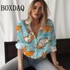 Модные женские рубашки Новые элегантные женские блузки с длинным рукавом на пуговицах топы blusa mujer