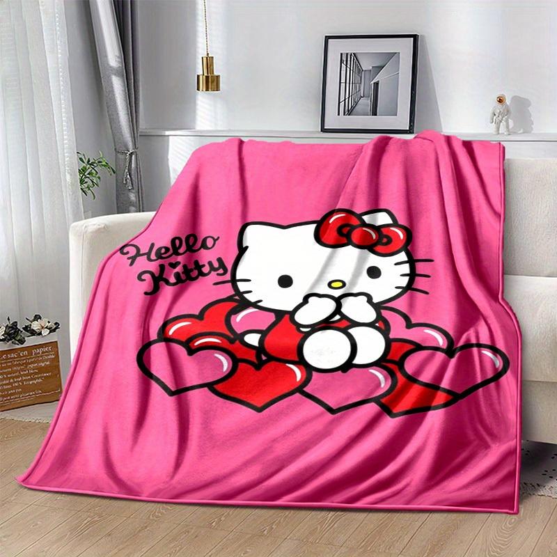 1pc. Hello Kitty Heart Print Blanket - Perfect for Home, Office, Outdoor Use, Gift Idea, Suitable for All Seasonsz041721