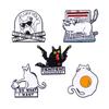 Creative Cartoon Cat Brooch - Cute Punk Style Oil Drop Badge for Clothes & Bags