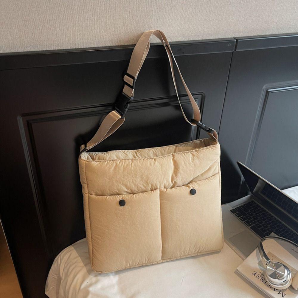 Down Space Cotton Crossbody Bag Tote Bag Laptop Bag Simple Korean Shoulder Bag  Girls