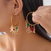 Christmas Theme Alloy Earrings With Suede Tassels Details For Seasonal Wear
