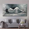 Women's Sleeping Body, Back View, Art Decoration for Portrait, Modern Oil Painting, Poster and Seal, Decoration On Canvas for Room, Painting