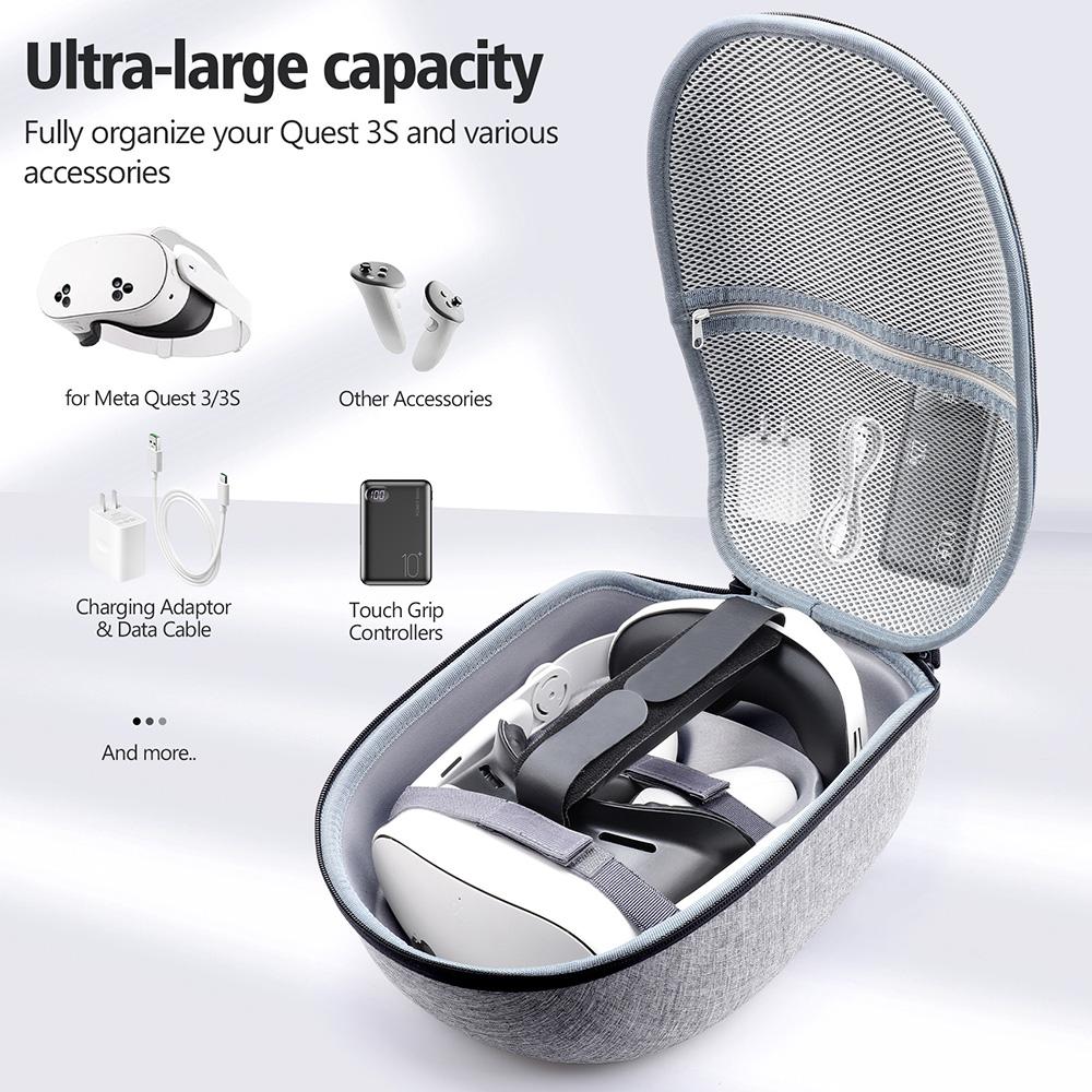 Hard Carrying Case For MetaQuest 3/3S Version VR Headset and Touch Controller Accessories, Suitable for Travel and Home Storage