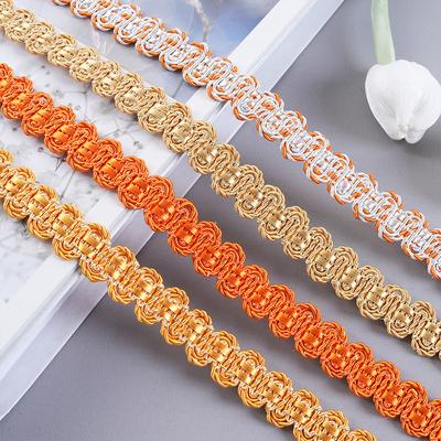 12 метров плетеной кружевной отделки бахрома ткань 1,5 см ширина кружевная лента одежда штора DIY швейные аксессуары обивка декор поделки