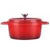 Enameled Cast Aluminum Dutch Oven with Lid Home Kitchen Enamel Stock Pot Dutch Oven Cast Aluminum Pot Multifunctional Cookware