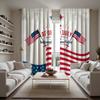 2 шт. HD Июль День Независимости Американский флаг декоративная занавеска Красная завязка цифровая печать занавеска Домашний декор стиль Декорати