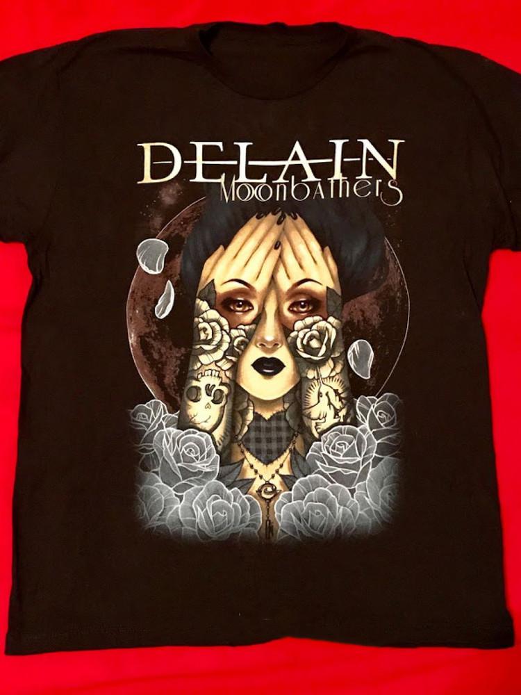 DELAIN Концертная футболка с коротким рукавом Подарок для фанатов S-5XL Унисекс Футболка Унисекс Футболка