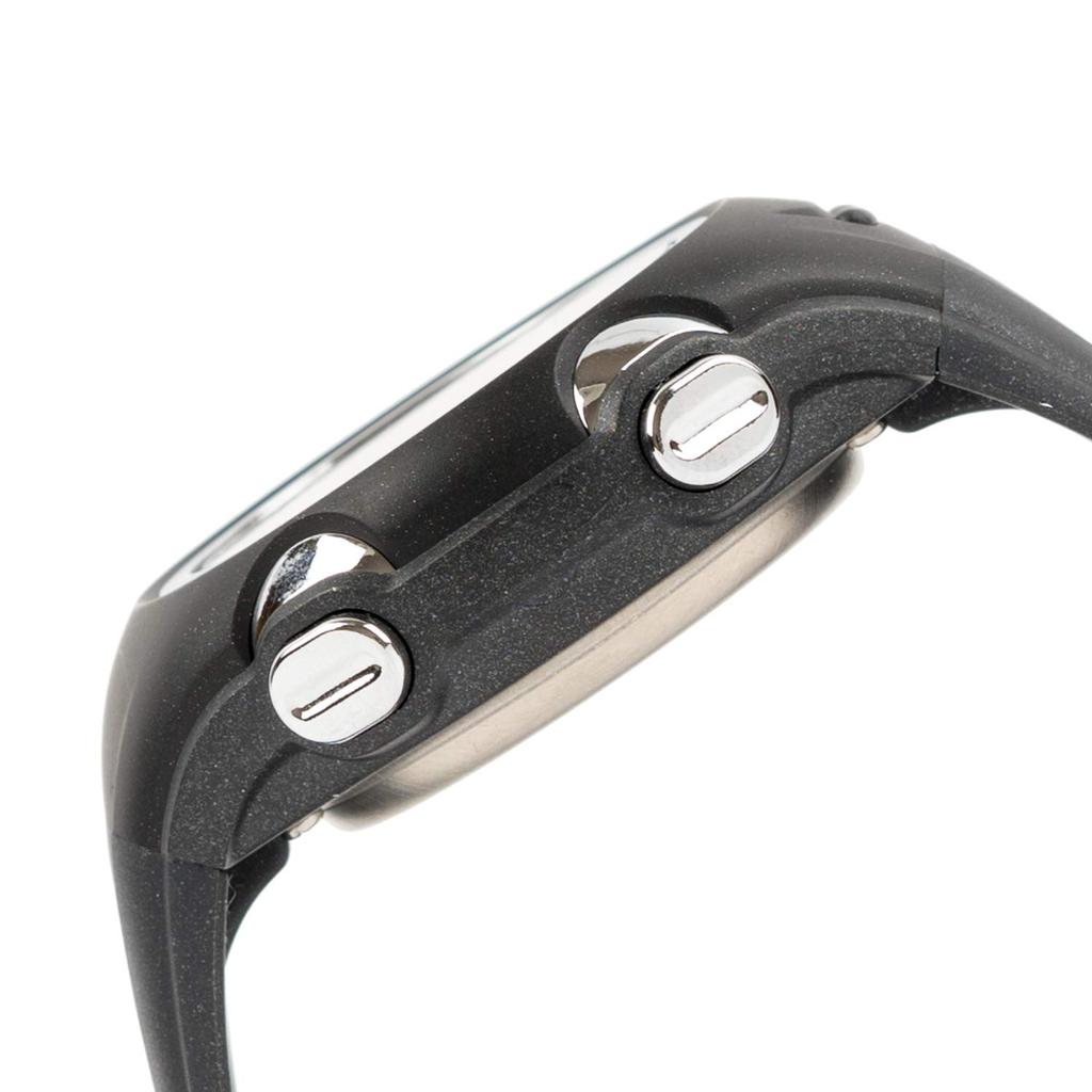 [Arias] Радиочасы на солнечной батарее с цифровым дисплеем, водонепроницаемые, многофункциональные, с подсветкой, перевернутым ЖК-дисплеем, уретановый пояс ADWW18108RCSOL-04, мужские, черные