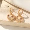 Fashion Heart Shape Dangle Earrings for Women Cubic Zirconia Earring Jewelry Party Accessories
