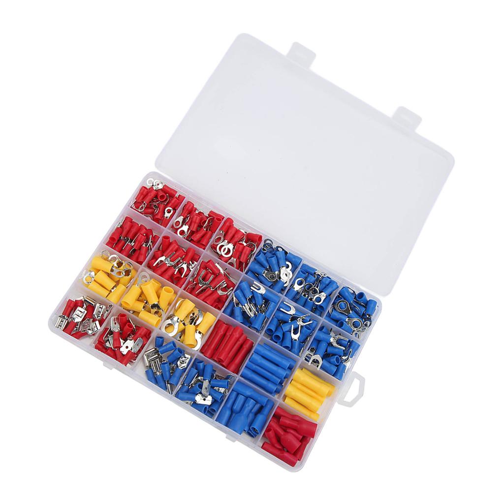 373PcsBox Electrical Wire Terminals Insulated Cable Crimp Connectors Kit for Electronic Industry